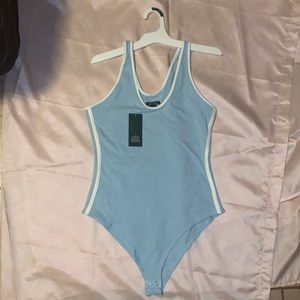 Blue & White Bodysuit